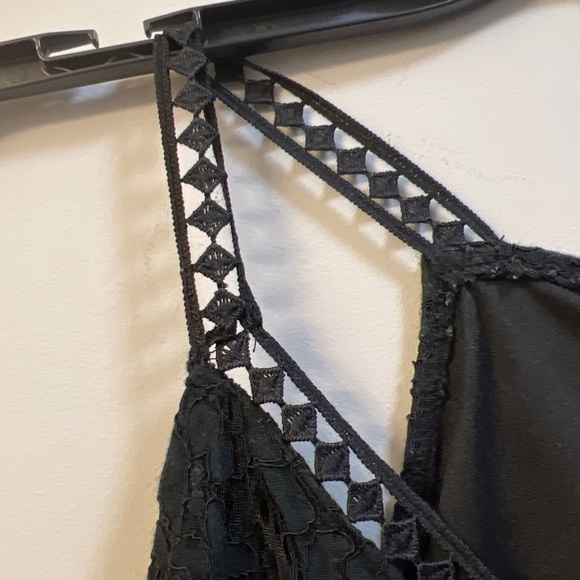 Black Mini Lace Dress - Picture 4 of 5